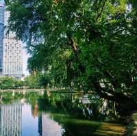 泰國曼谷著名城市綠洲公園景點:倫披尼公園，看野生大蜥蜴，城市湖泊美景，適合拍照打卡親子遊。