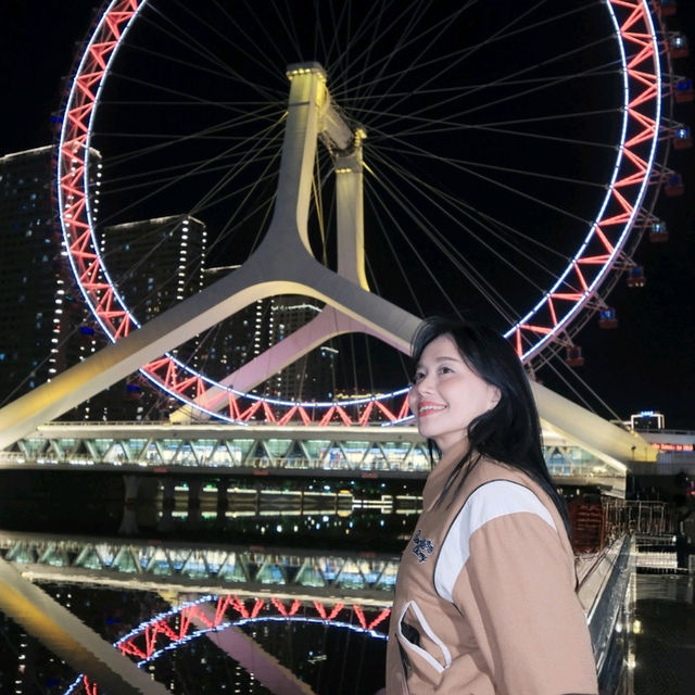 มนต์เสน่ห์ยามค่ำคืนของ Tianjin Eye