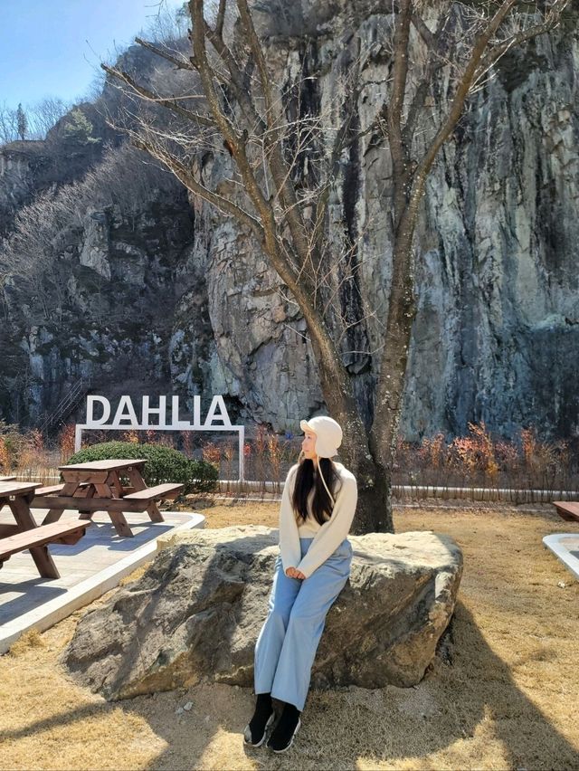 통창밖 절벽뷰가 웅장한 밀양 정원카페💛