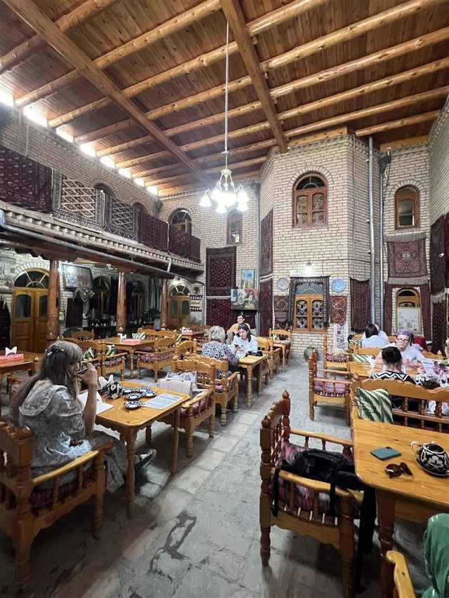 Cardamom and Saffron Tea at the Silkroad Tea House in Bukhara