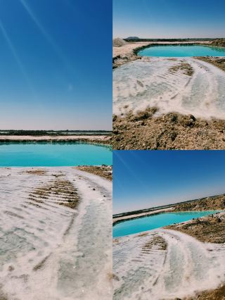 The salt lakes in Siwa Oasis have a high salinity.