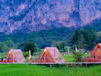 🌾 นอนฟิน กินหมูกระทะ กลางทุ่งนาเขียว 🍃