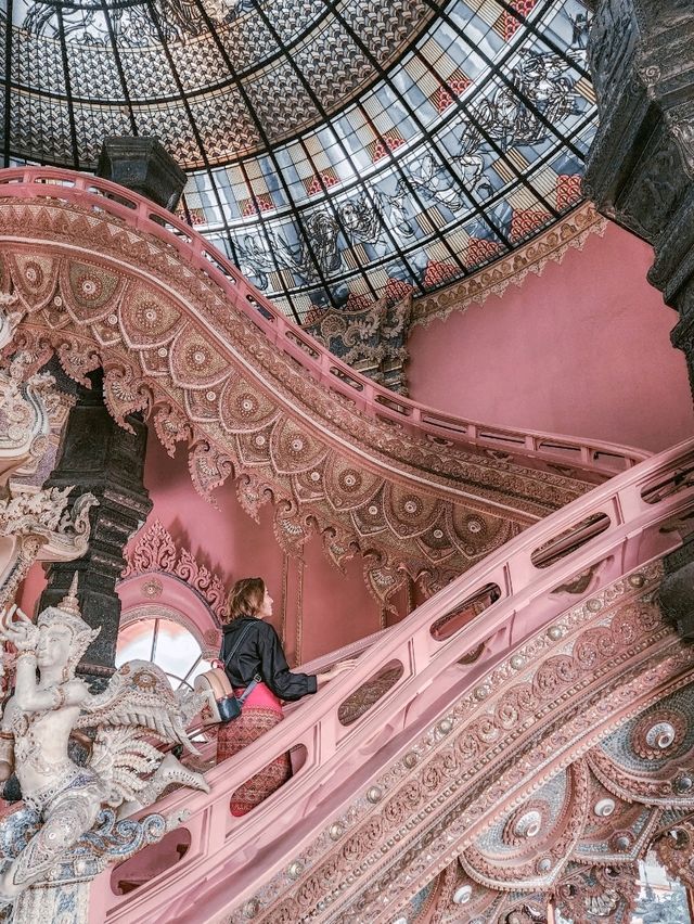 Erawan Museum – A Grand Pink Temple with a Giant Elephant on Top 🐘💗