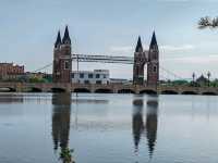 Small Park by Nightlight Town Hotel: A City Oasis by the Internet-Famous Bridge