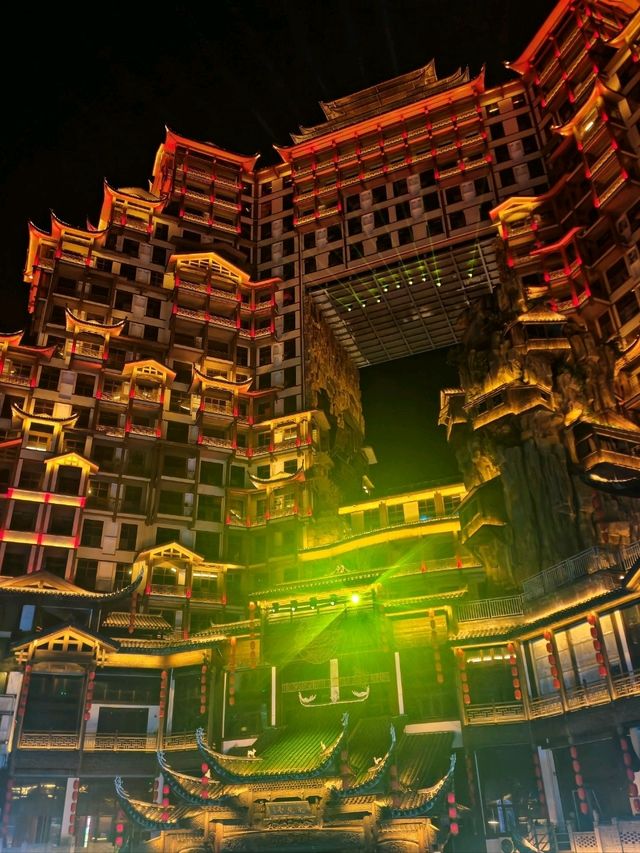 🌟 72 Wonder Tower, Zhangjiajie – A Nighttime Marvel of Tujia Culture
