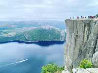 Standing on the Edge at Preikestolen 