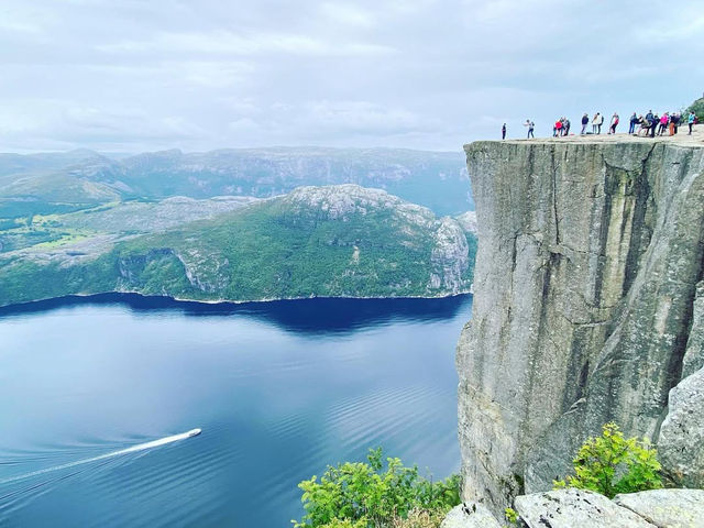 Standing on the Edge at Preikestolen 