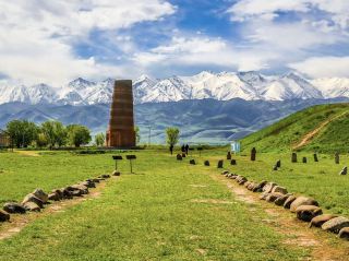 #hellohalloween 🗼 Burana Tower – Ancient Silk Road Landmark 🌍🏔️

📍 Location: Tokmok, Chüy Valley, Kyrgyzstan 🇰🇬 (about 80 km from Bishkek)

Burana Tower is a historic minaret from the 11th century, built by the Karakhanid dynasty along the ancient Silk Road. Surrounded by mountains and ruins, it’s one of Kyrgyzstan’s most important cultural and archaeological sites.

✨ Why Visit
	•	Historic Minaret 🕌 – Climb the 25-meter-high tower (once 45 meters) for panoramic views of the valley.
	•	Silk Road History 🌍 – A reminder of Kyrgyzstan’s role in connecting East and West.
	•	Balbals (Stone Statues) 🗿 – Ancient Turkic warrior memorials scattered across the site.
	•	Small Museum 🏛️ – Displays artifacts from the region, including pottery, coins, and carvings.
	•	Scenic Surroundings 🏞️ – Beautiful backdrop of mountains and open landscapes.

💡 Tips
	•	Best time: Spring 🌸 or summer 🌞 for clear skies and easy exploration.
	•	Wear comfy shoes 👟 – you’ll be climbing narrow steps inside the tower.
	•	Great for a day trip from Bishkek 🚐 – often combined with visiting Tokmok or Chüy Valley.
	•	Sunset 🌅 views from the tower are especially stunning.