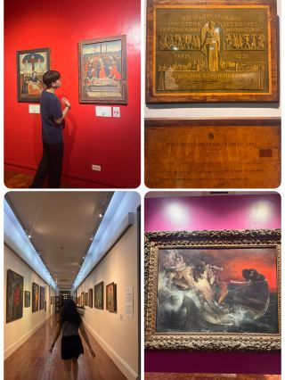 Walking slowly under the hot sun