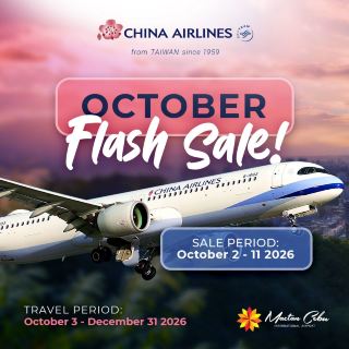 CHINA AIRLINES OCTOBER FLASH SALE IS HERE! ✈️