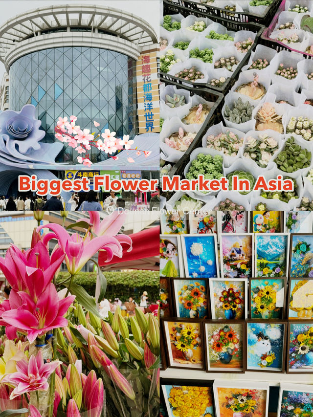 The biggest of flowers market in asia