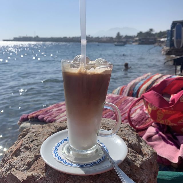 Breakfast on the beach at Yalla Bar Dahab 