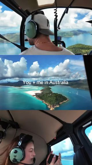 Helicopter Dreams Over Whitehaven Beach & Heart Reef 💙