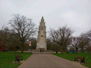 Urban landscape and culture under the cherry blossoms in March