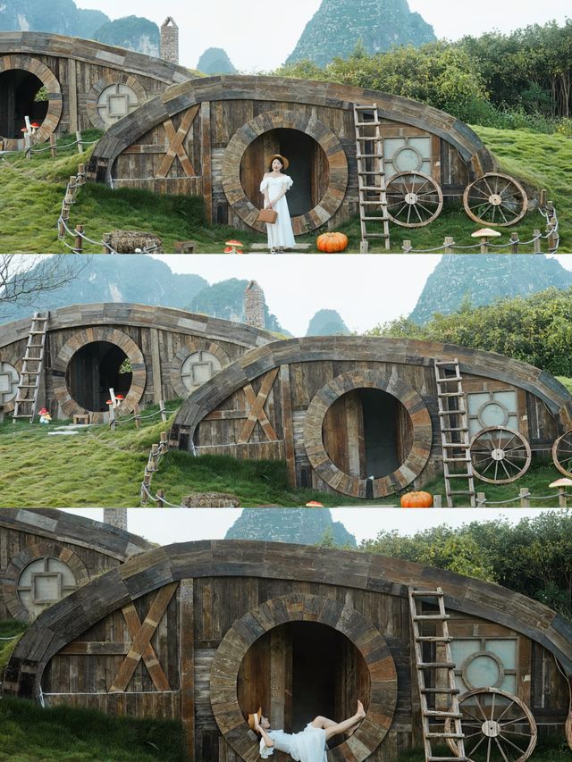 I discovered a pink castle and a Hobbit hut in Yangshuo!