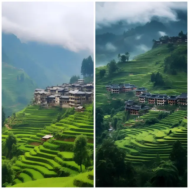 Walking among the Longji Rice Terraces is like wandering in a painting