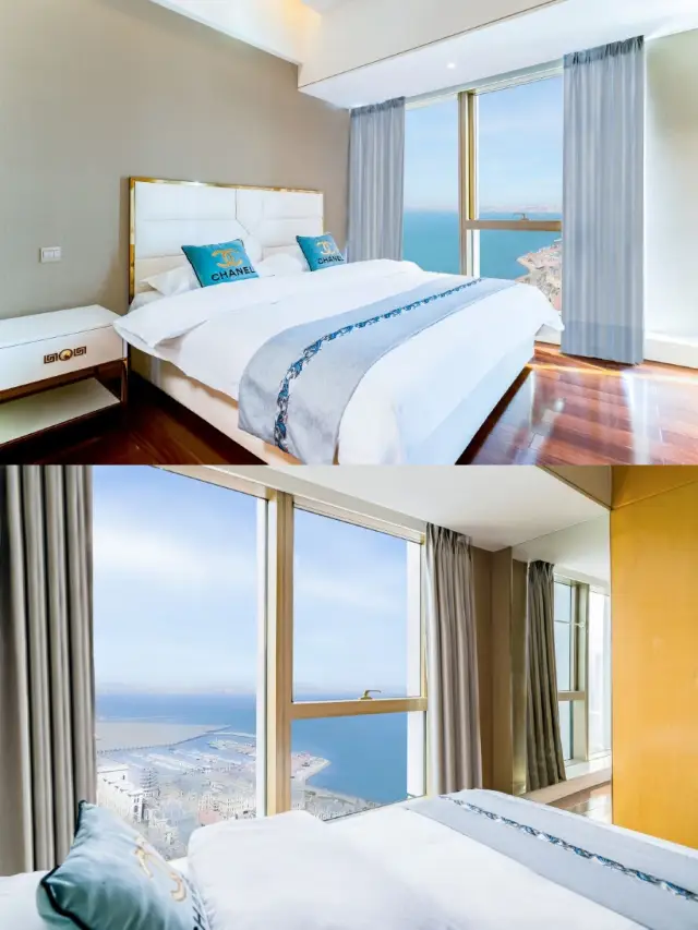 The sea and sky blend into one, and Dalian is a dream. This high-end ocean view homestay is a must-see. 