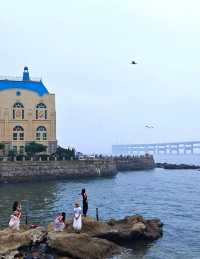 來到大連跨海大橋感受海風～