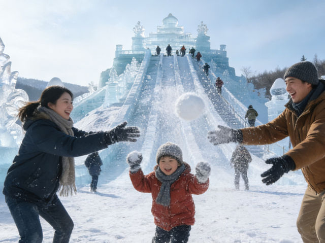 Four Seasons Ice & Snow Park: Family-Friendly Wonder – 80m Super Ice Slide + Snowy Adventures! Four Seasons Ice & Snow Park: Family-Friendly Wonder – 80m Super Ice Slide + Snowy Adventures!