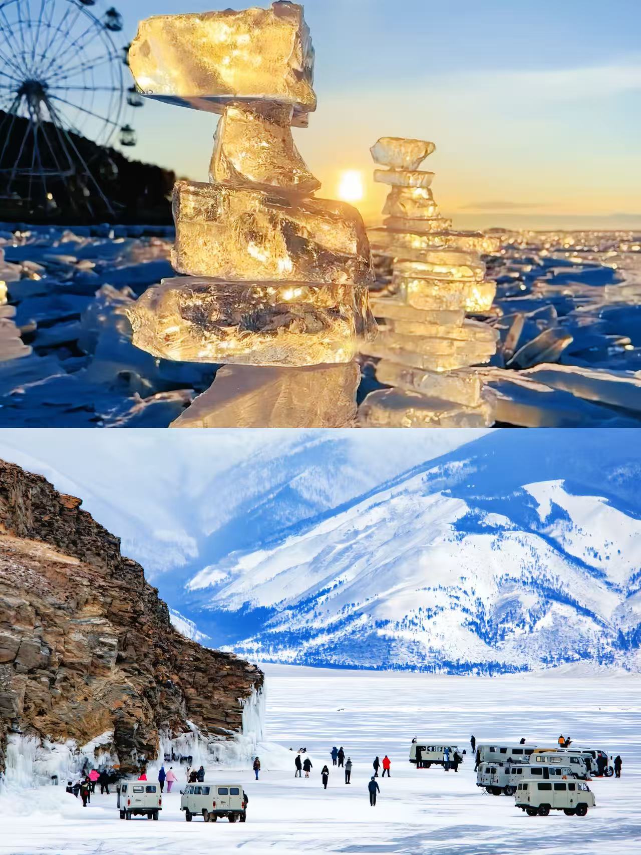 Falling into the deep blue of Lake Baikal, encountering the frozen gentleness and grandeur