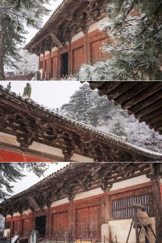 めったに見られない雪の中の仏光寺、千年の古意の絵巻に迷い込む