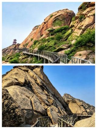 Ctrip ショートノート | 君南獅子山（大山）アウトドア旅行写真ガイド | 無料崖遊歩道（場所：臨沂市君南県坪上鎮大山森林保護区）