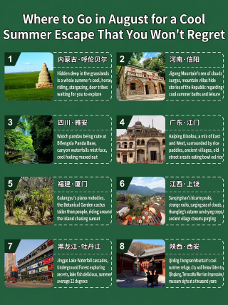 8月避暑不後悔，這8處秘境人少景美。別人擠在熱門城市睇人海，我躲進草原、山澗同老街度，風吹到身上都係