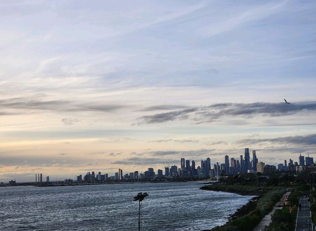 Sunset at St. kilda beach