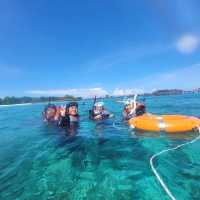 CRSYTAL CLEAR WATER WITH CORAL REEF