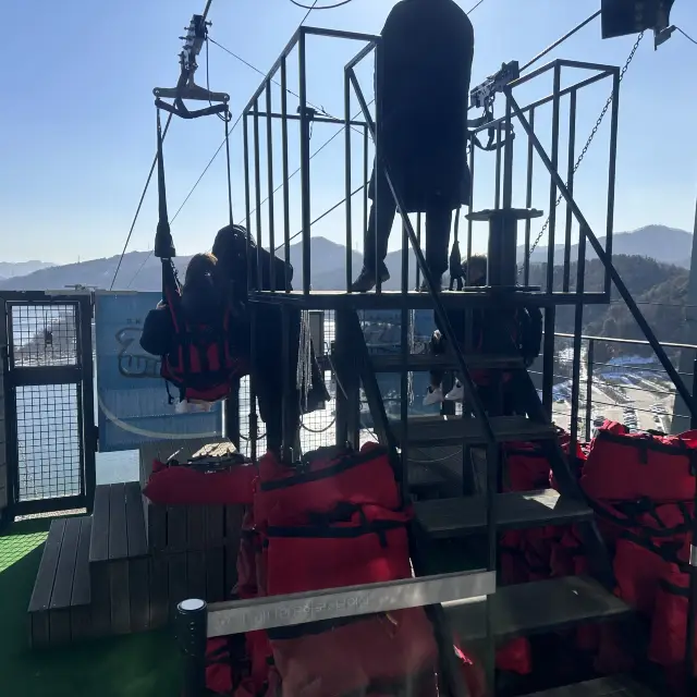 韓國南怡島！高空飛索進入南怡島+短道滑雪板體驗