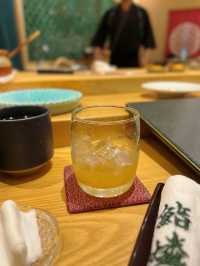 「鮨燐」尖沙咀鮨店，晚市套餐有沙律、麵豉湯同甜品柚子雪芭