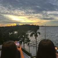 Batam - lovely sunset at Batam Harris waterfront resort