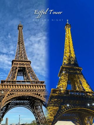 🇫🇷 Eiffel Tower - Day and Night 🌟 