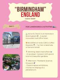 Birmingham itinerary 