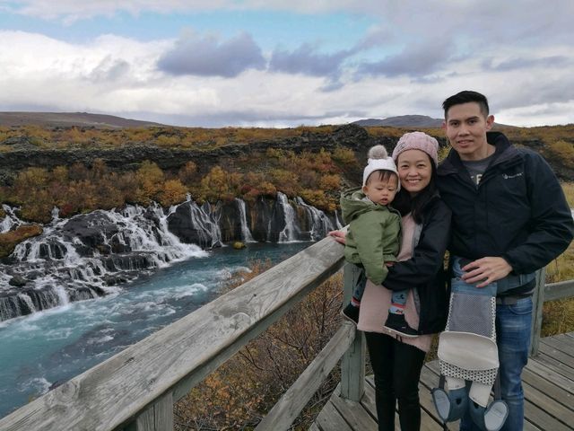 Hraunfossar Waterfall