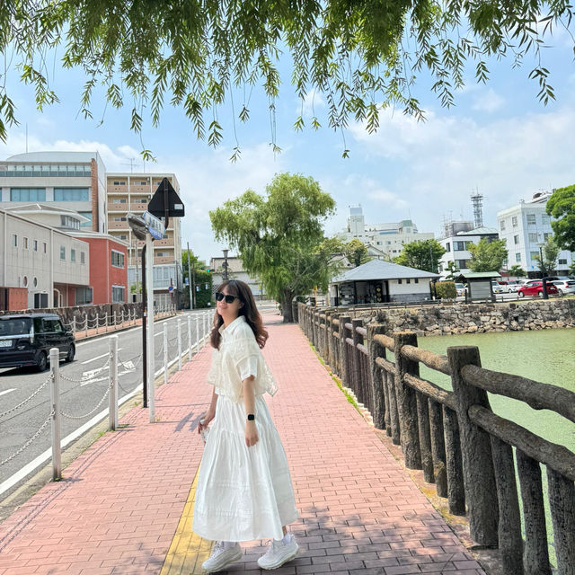 在烏城吃冰的午後｜岡山城散步小日子