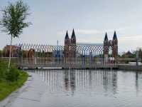 Small Park by Nightlight Town Hotel: A City Oasis by the Internet-Famous Bridge