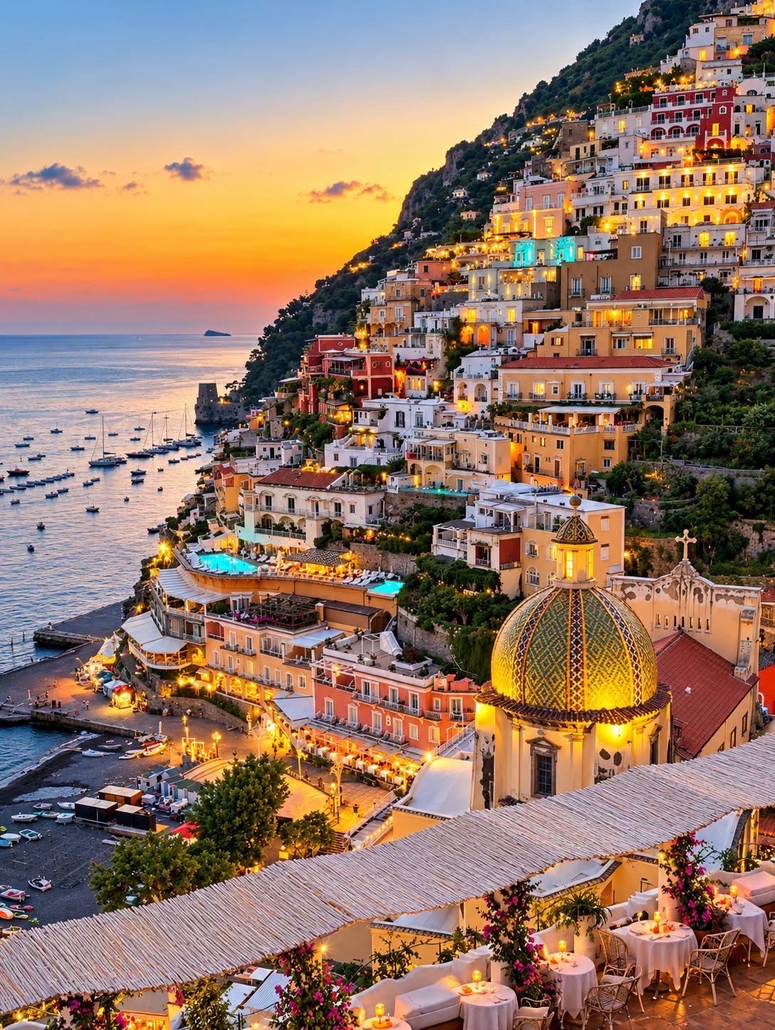 🇮🇹 Pantai Amalfi, Italia — Sebuah Mimpi di Sepanjang Mediterania ✨🌊