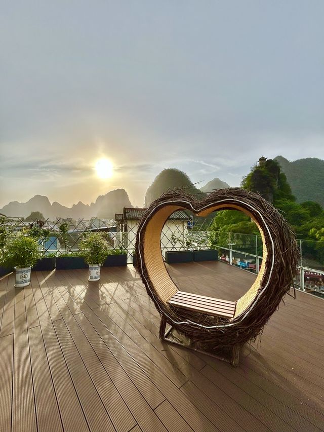 The roof of Yangshuo hotel 