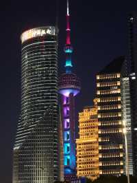 Nighttime Walk in Pudong's Lujiazui