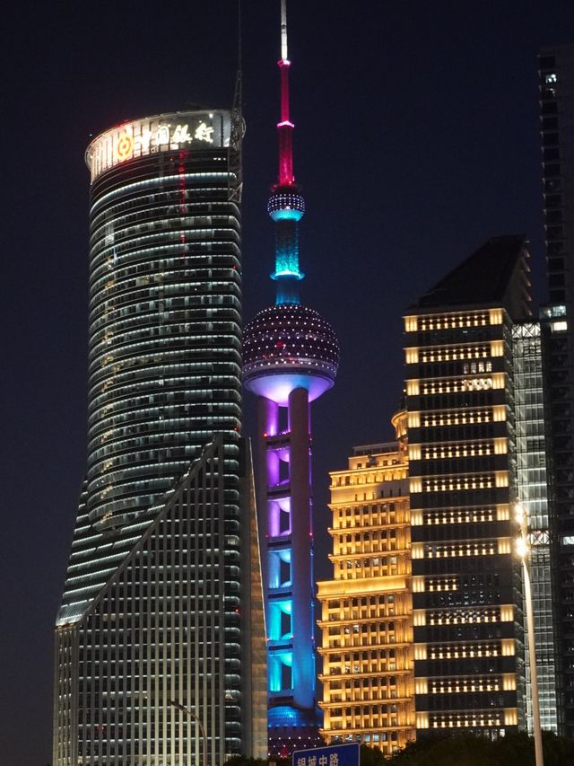 Nighttime Walk in Pudong's Lujiazui