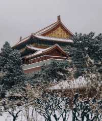 北京中山公園 | 古風紅牆靠白雪