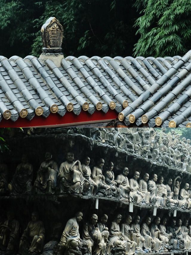 羅漢造像的藝術寶庫，仿彿置身「小西天」