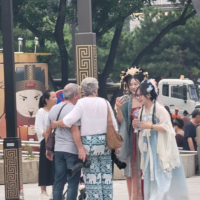 Xi'an delights: Drumtower from a rooftop, terracotta warriors and streetfood