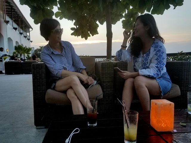 夕陽下的石頭城。