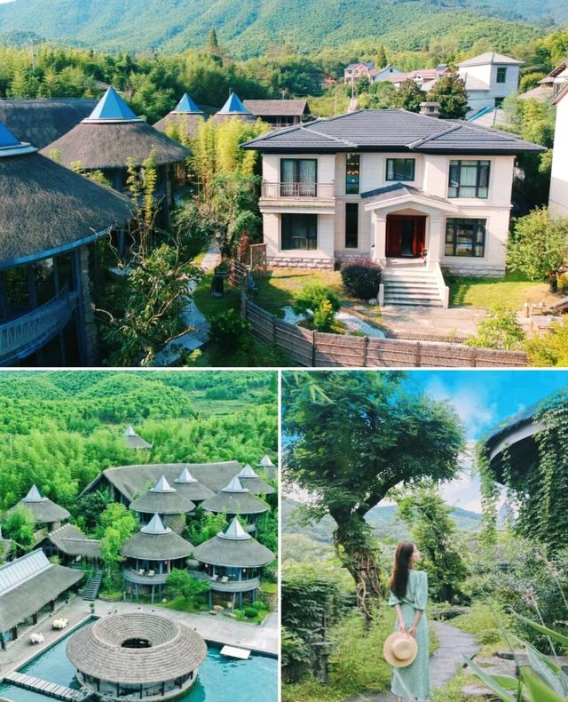 在安吉入住山野深處的東南亞風情茅草屋
