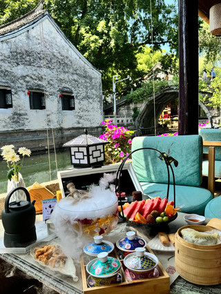 紹興河畔Chill住過下午 賞烏篷船Afternoon Tea Cafe 打卡零死角。