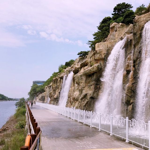 🌊 인천 계양산 아라뱃길의 인공폭포 아라폭포