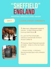 Sheffield itinerary ✈️