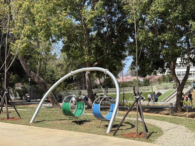 臺中 后里森林園區 🆕 最新公園開放囉～多種溜滑梯還有搖椅可以chill一下！